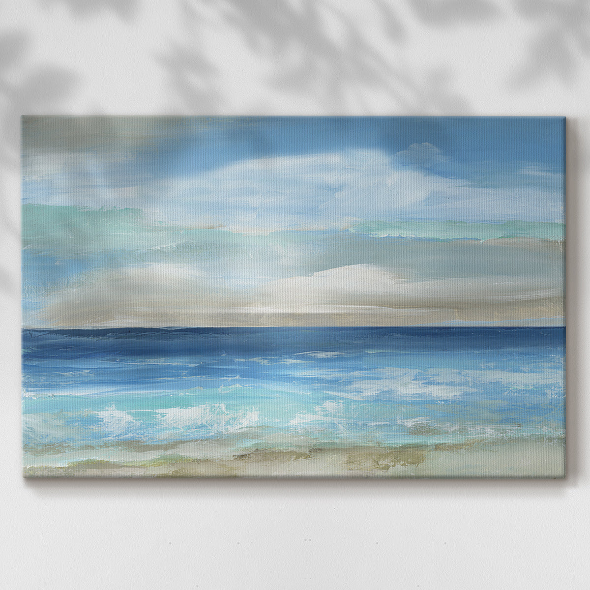 ocean,beach,waves,sky,clouds,colors,blue,green,serene,daylight,landscape,tranquility,nature,horizon,sand,calm,water,coastal,scenery,atmosphere,summer,vacation,relaxation,outdoors,picturesque,sunlight,seascape,ripples,beauty,clear,peaceful,environment,marine,distant,warm,soothing,impressionism,horizon line,reflective,soft,gentle