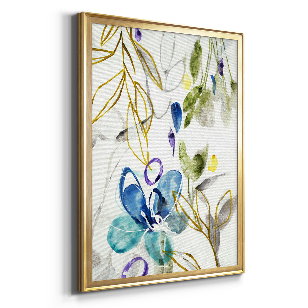 On A Whim I - Modern Framed Canvas Print