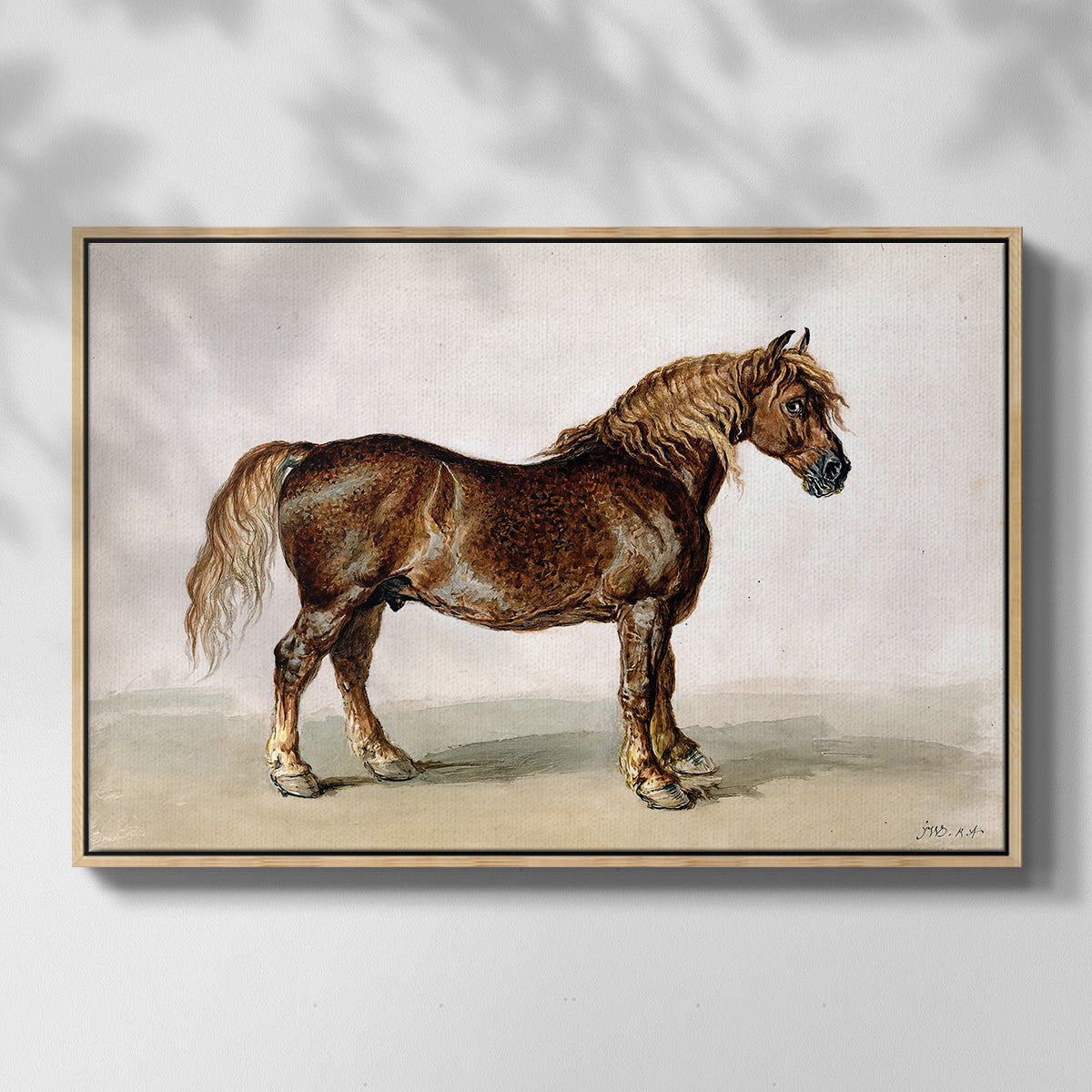 A Cart-Horse - Floater Framed Canvas Print
