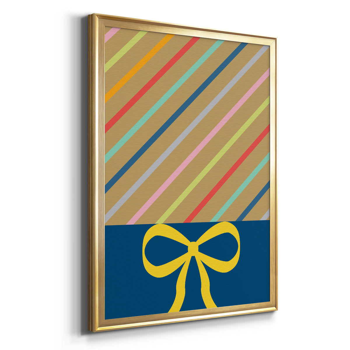 Stripes - Modern Framed Canvas Print