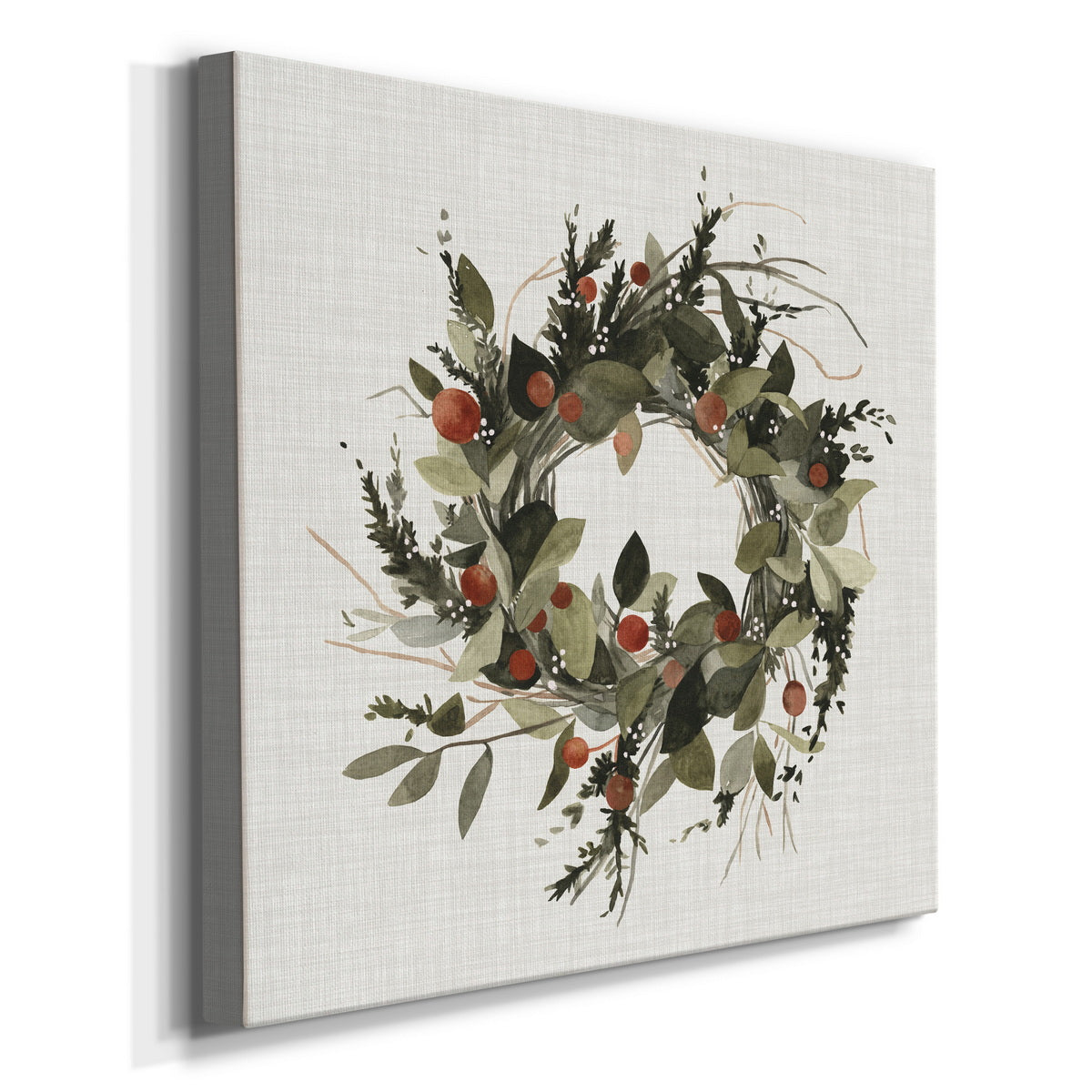 Farmhouse Wreath II-Premium Gallery Wrapped Canvas - Ready to Hang