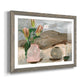 Vase of Pink Flowers V - Barnwood Framed Art Print