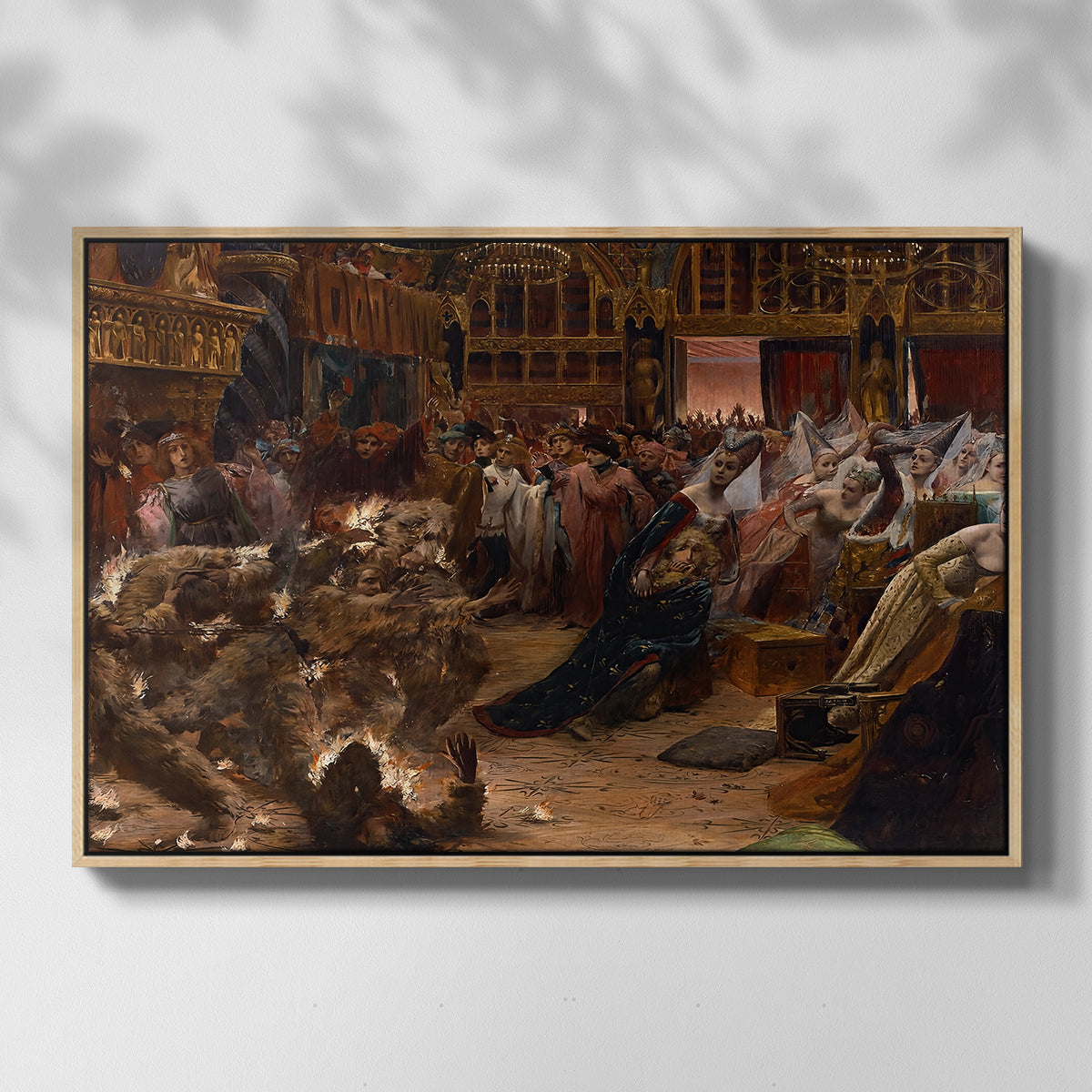 Ball of the Burning Men, 1889 - Floater Framed Canvas Print