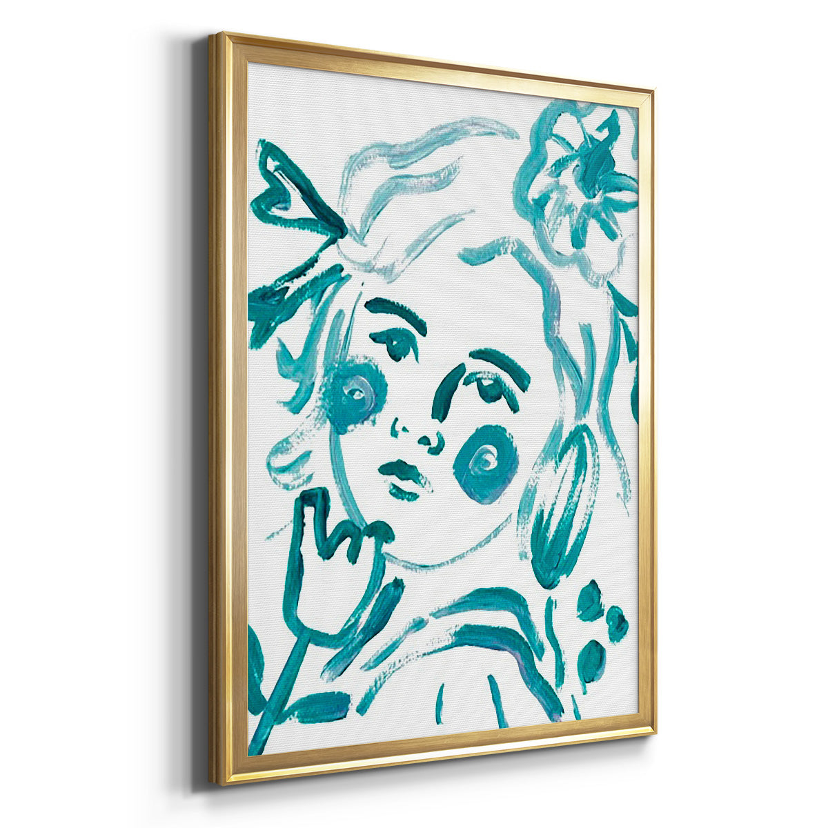 Budding Flower IV - Modern Framed Canvas Print