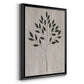 Leaves and Wood I - Modern Framed Canvas Print