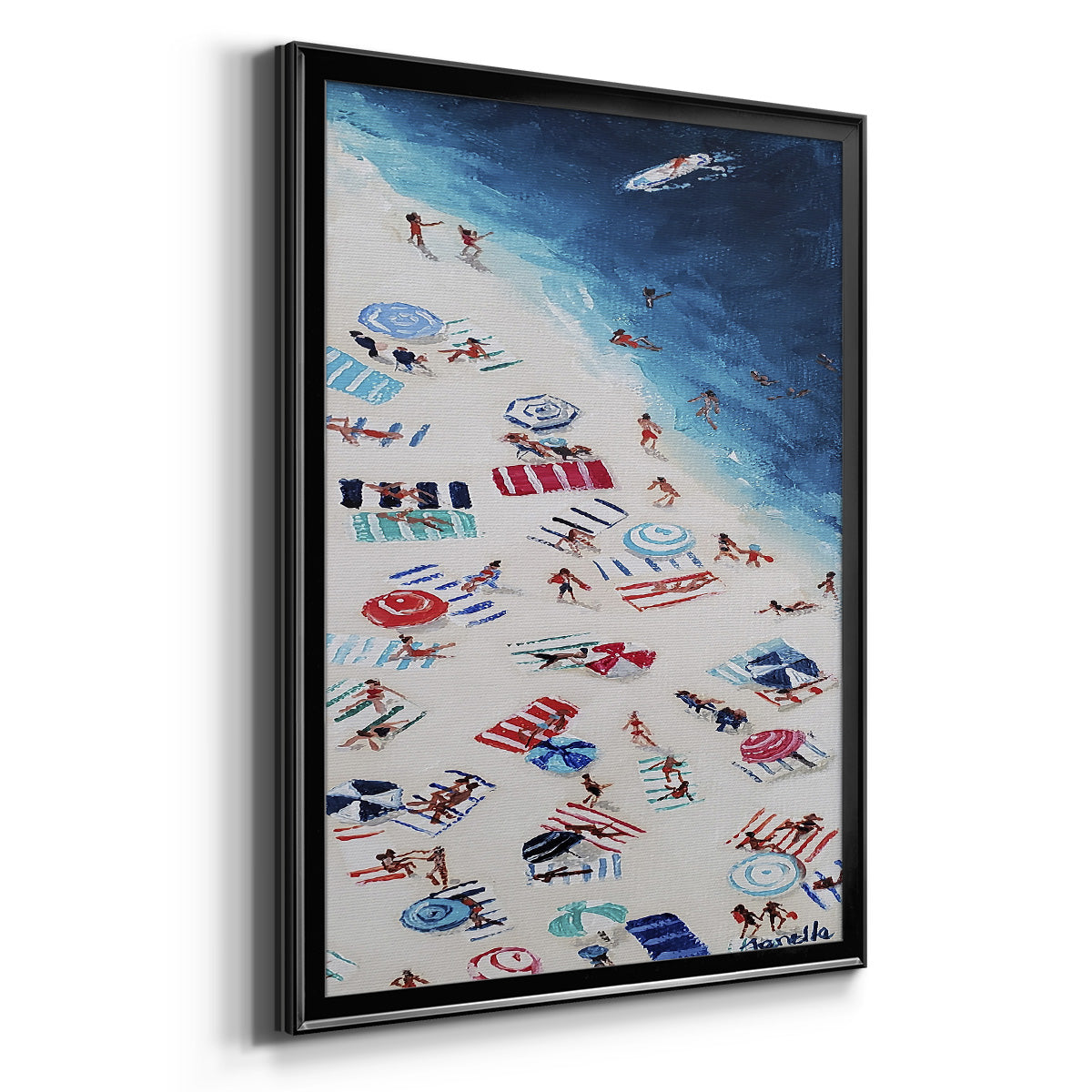 Break out Beach - Modern Framed Canvas Print