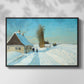 Shoveling Snow on a Beautiful Winter Day, c. 1898 - Floater Framed Canvas Print