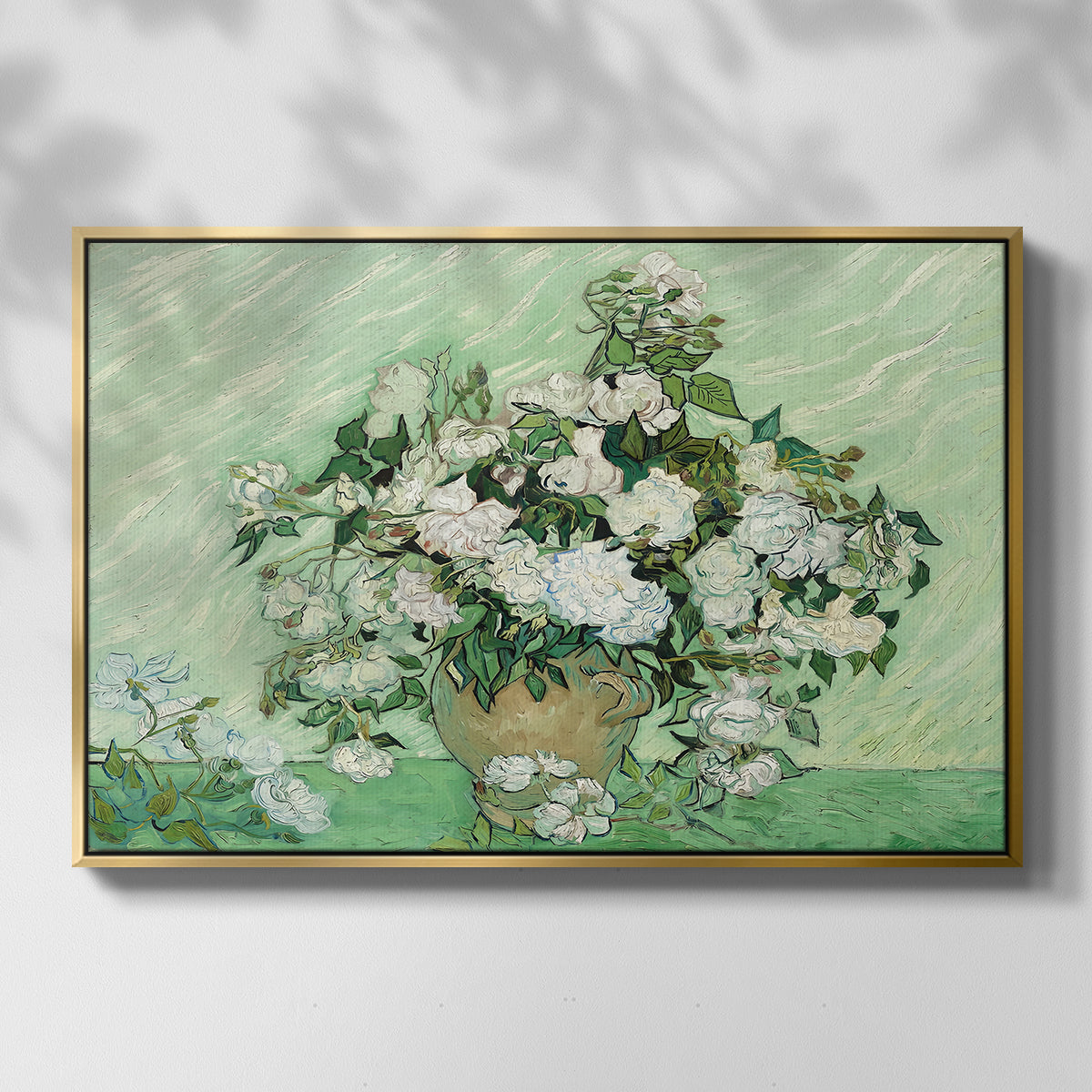 Roses, 1890 - Floater Framed Canvas Print