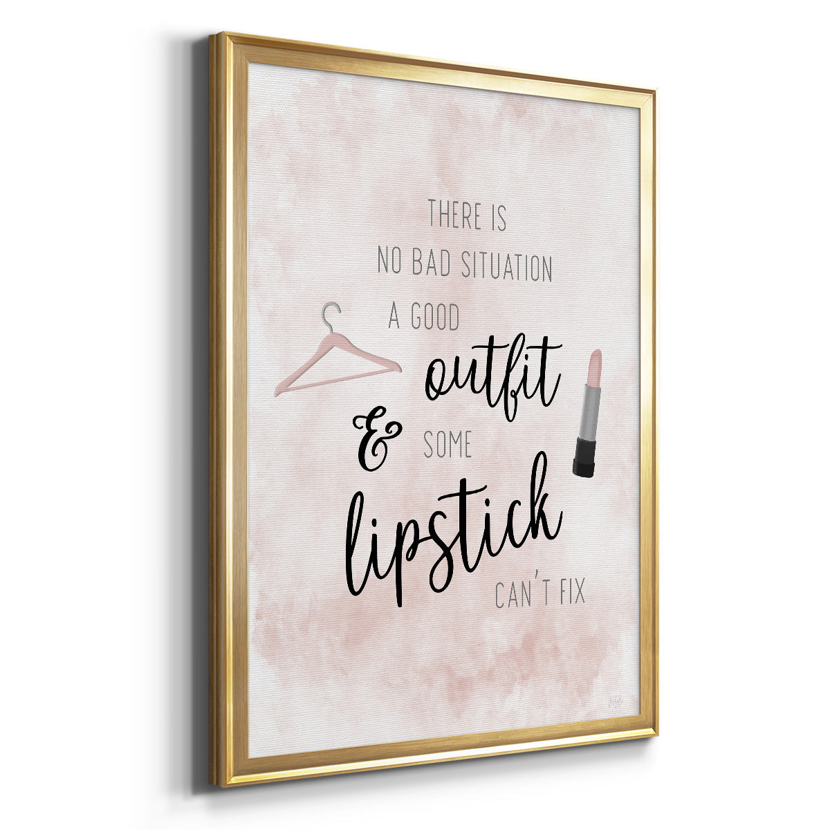 Outfit and Lipstick - Modern Framed Canvas Print