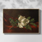 Magnolia on Red Velvet, c. 1885-1890 - Floater Framed Canvas Print