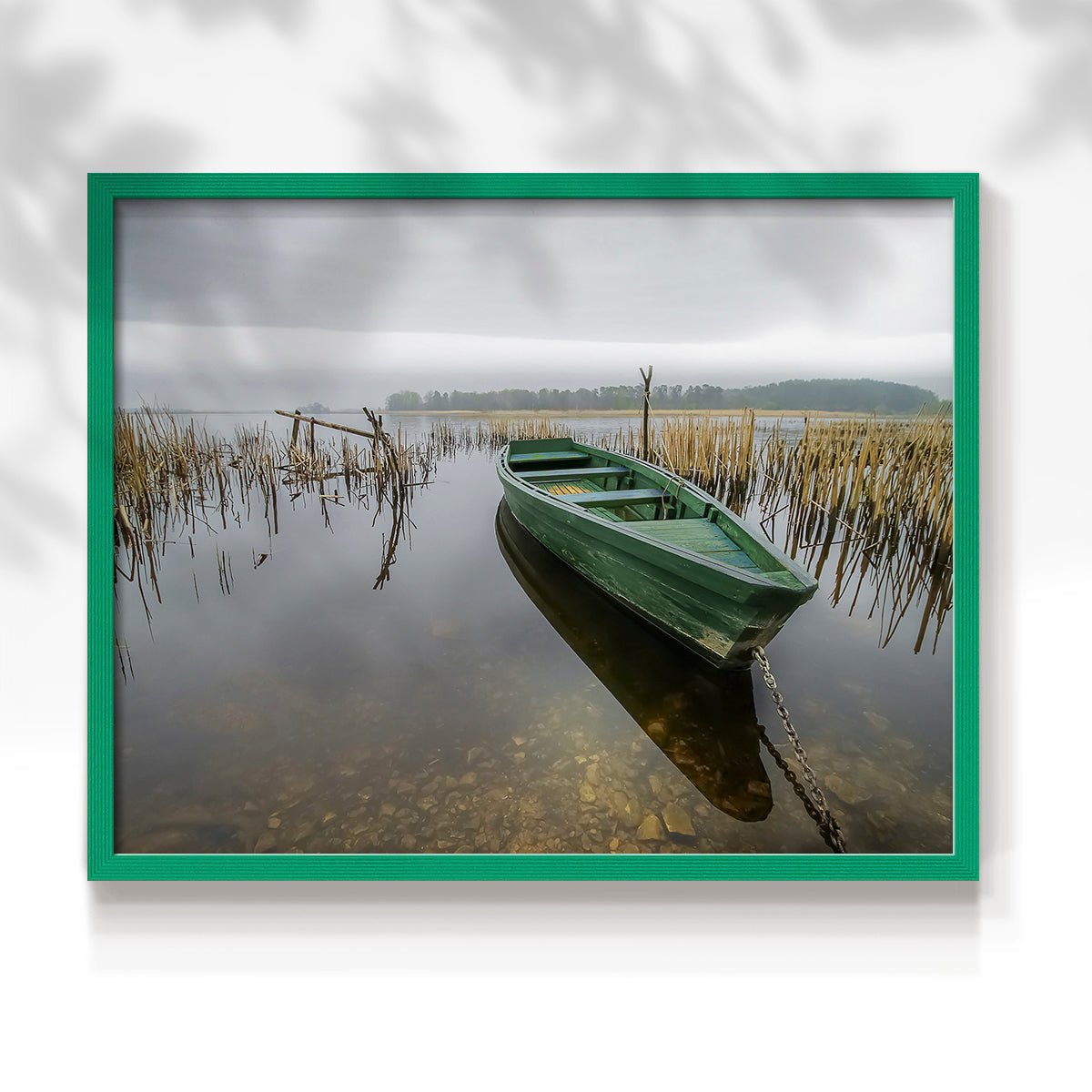 45429,boat,water,reeds,lake,nature,overcast,sky,tranquil,calm,greenery,afternoon,reflection,tethered,landscape,serenity,outdoor,fishing,solitude,stillness,peaceful,horizon,shoreline,environment,natural,scenery,rustic,cozy,wildlife,moored,setting,dock,pond,weather,rural,atmosphere,beauty,aquatic,preserve,Re-stickable,Nautical & Beach