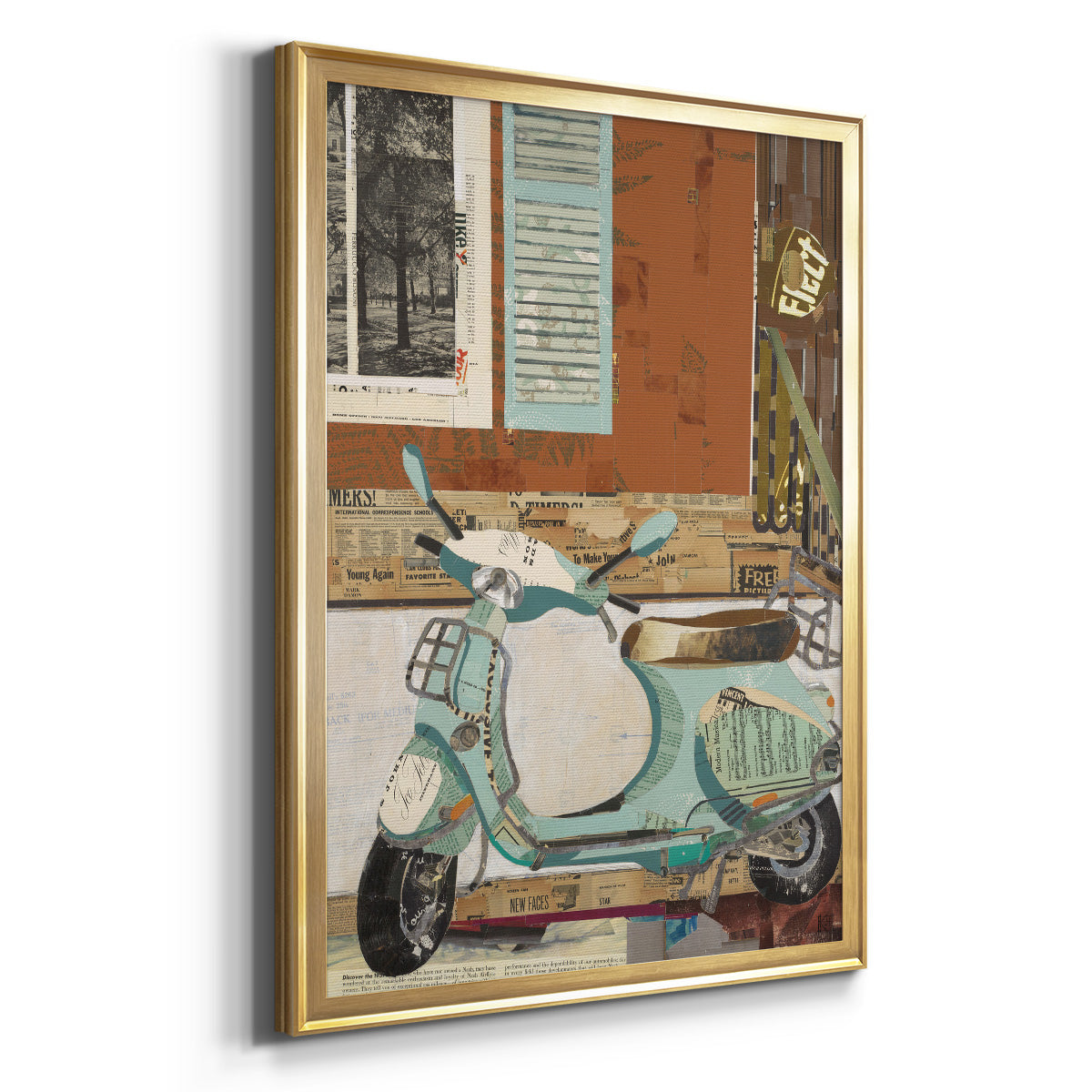 That Vespa - Modern Framed Canvas Print