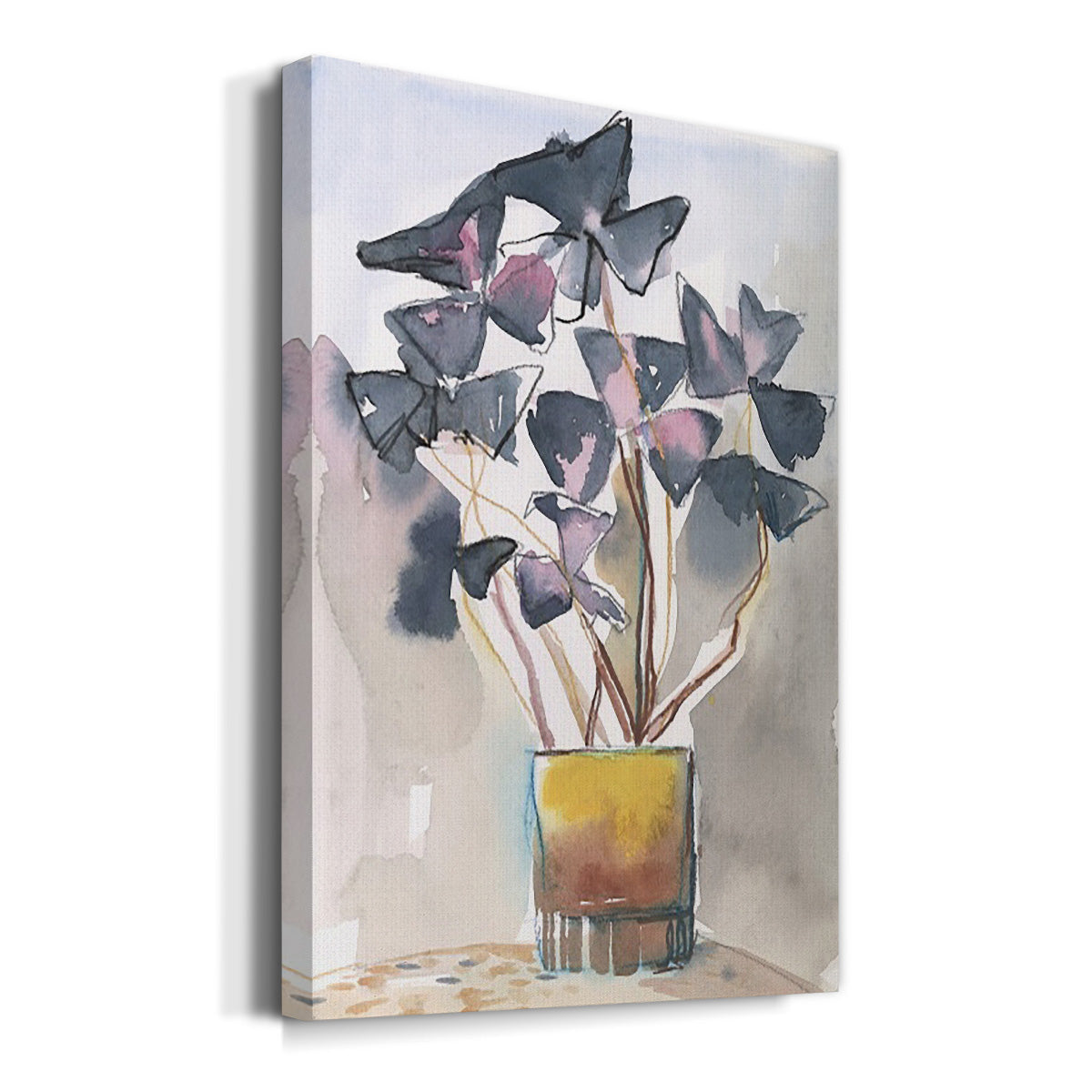 Oxalis in Vase II - Canvas Art Print
