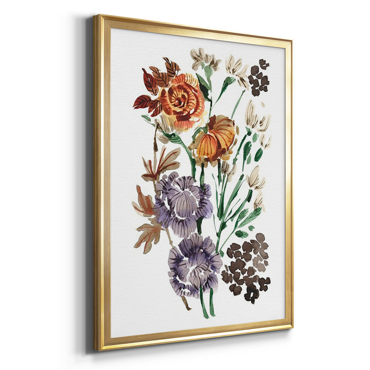 Garden Bouquets I - Modern Framed Canvas Print