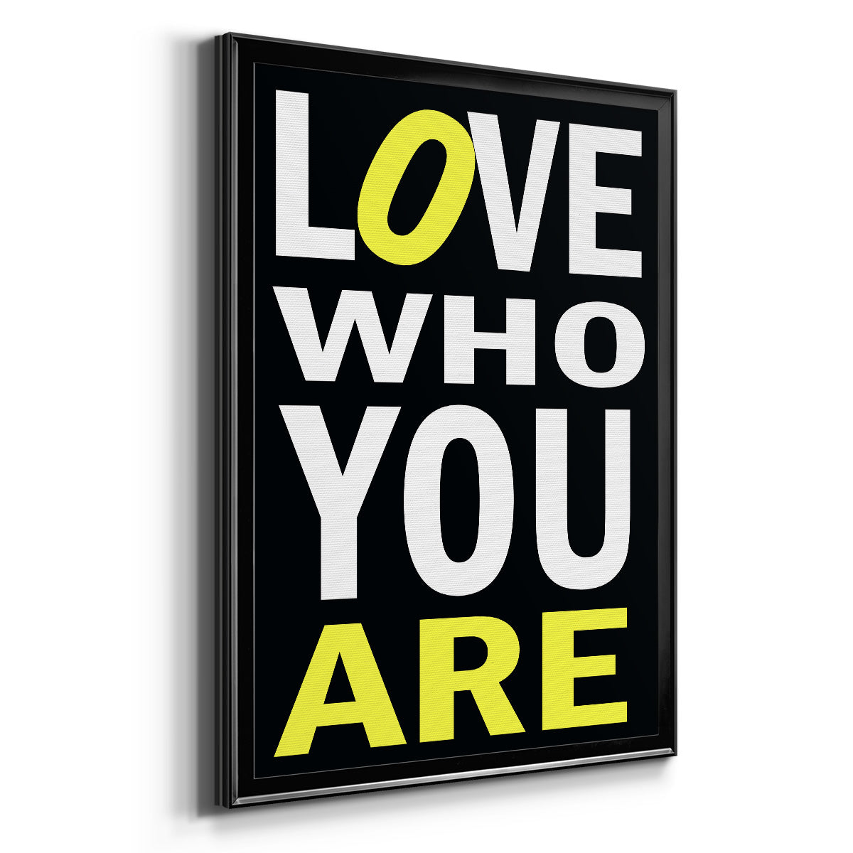 Love Who You Are - Modern Framed Canvas Print