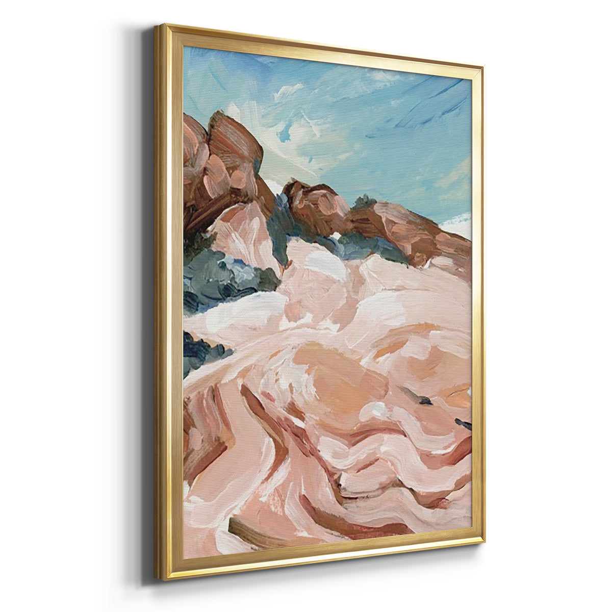 Impasto Plateau I - Modern Framed Canvas Print