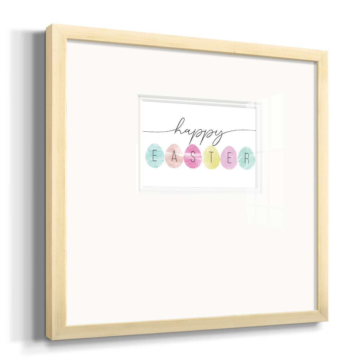 Happy Easter Premium Framed Print Double Matboard