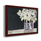 White Flowers in Fuchsia I Premium Framed Canvas- Ready to Hang