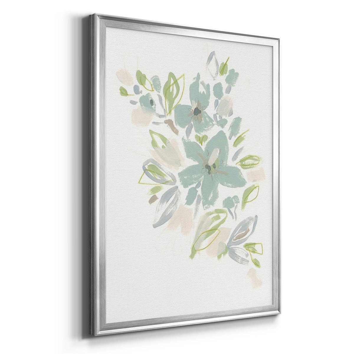 Seafoam Petals IV - Modern Framed Canvas Print