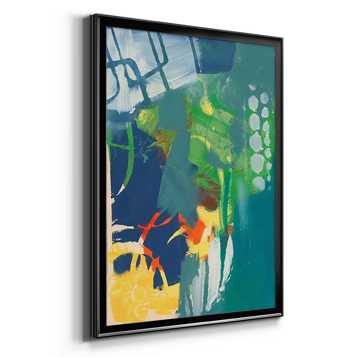 Tropical Graphics III - Modern Framed Canvas Print