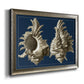 Conch Shells on Navy II Premium Framed Canvas- Ready to Hang