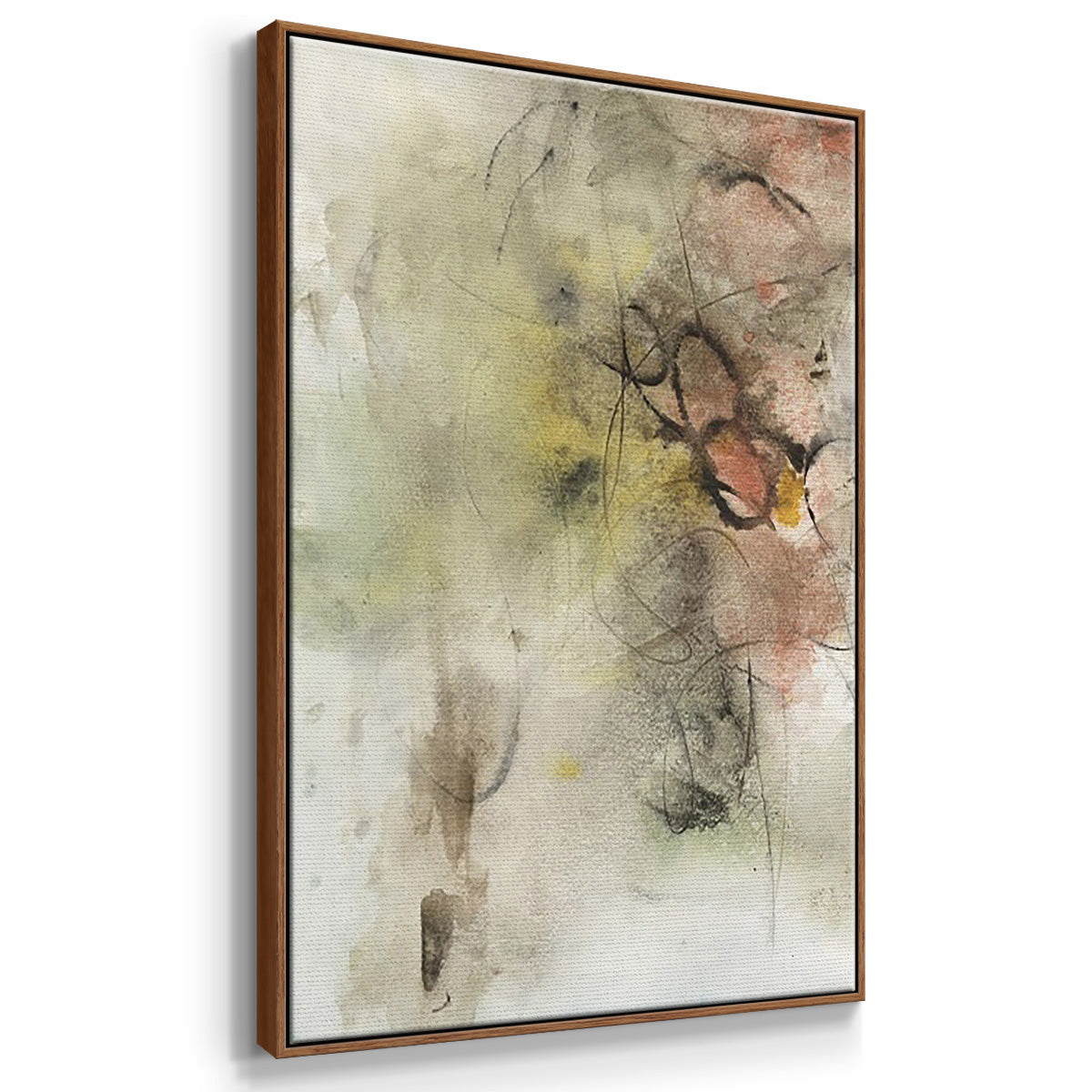 Soft Inspiration I - Framed Premium Gallery Wrapped Canvas L Frame 3 Piece Set - Ready to Hang