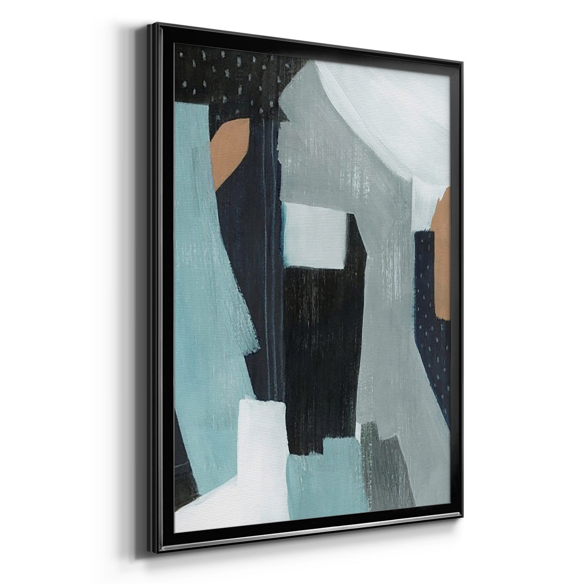 Tangerine Lagoon I - Modern Framed Canvas Print