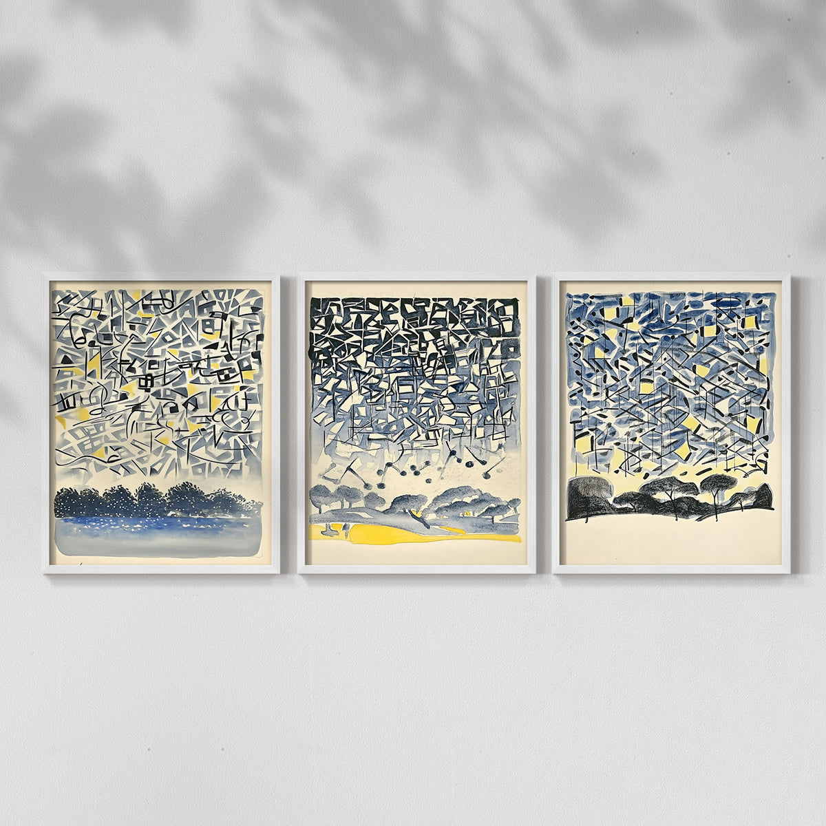 Abstract Series CXCII - Restickable Framed Art Set