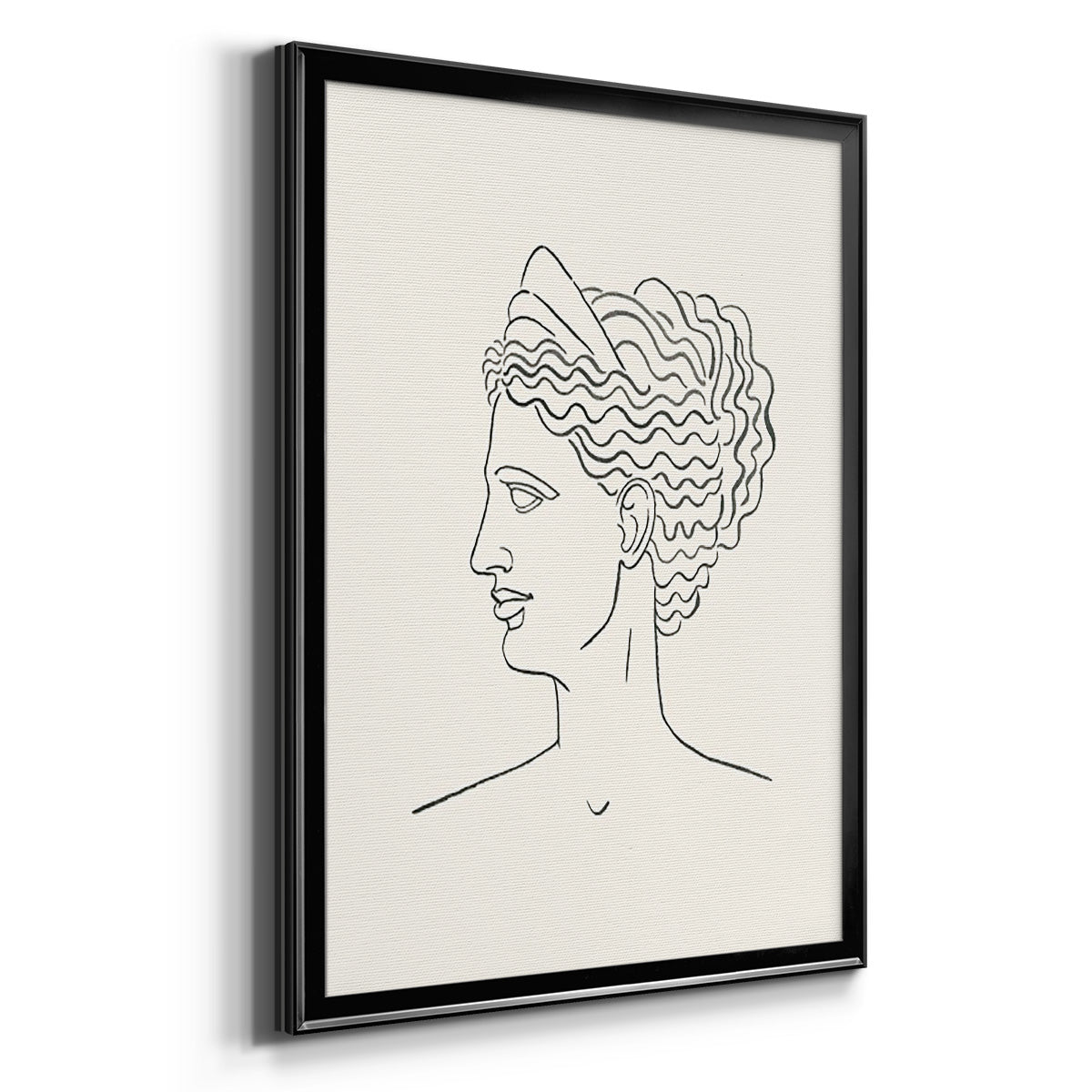 Greek Busts III - Modern Framed Canvas Print