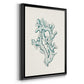 Antique Coastal Coral IV - Modern Framed Canvas Print