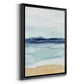 Watercolor Ocean Horizon II - Modern Framed Canvas Print