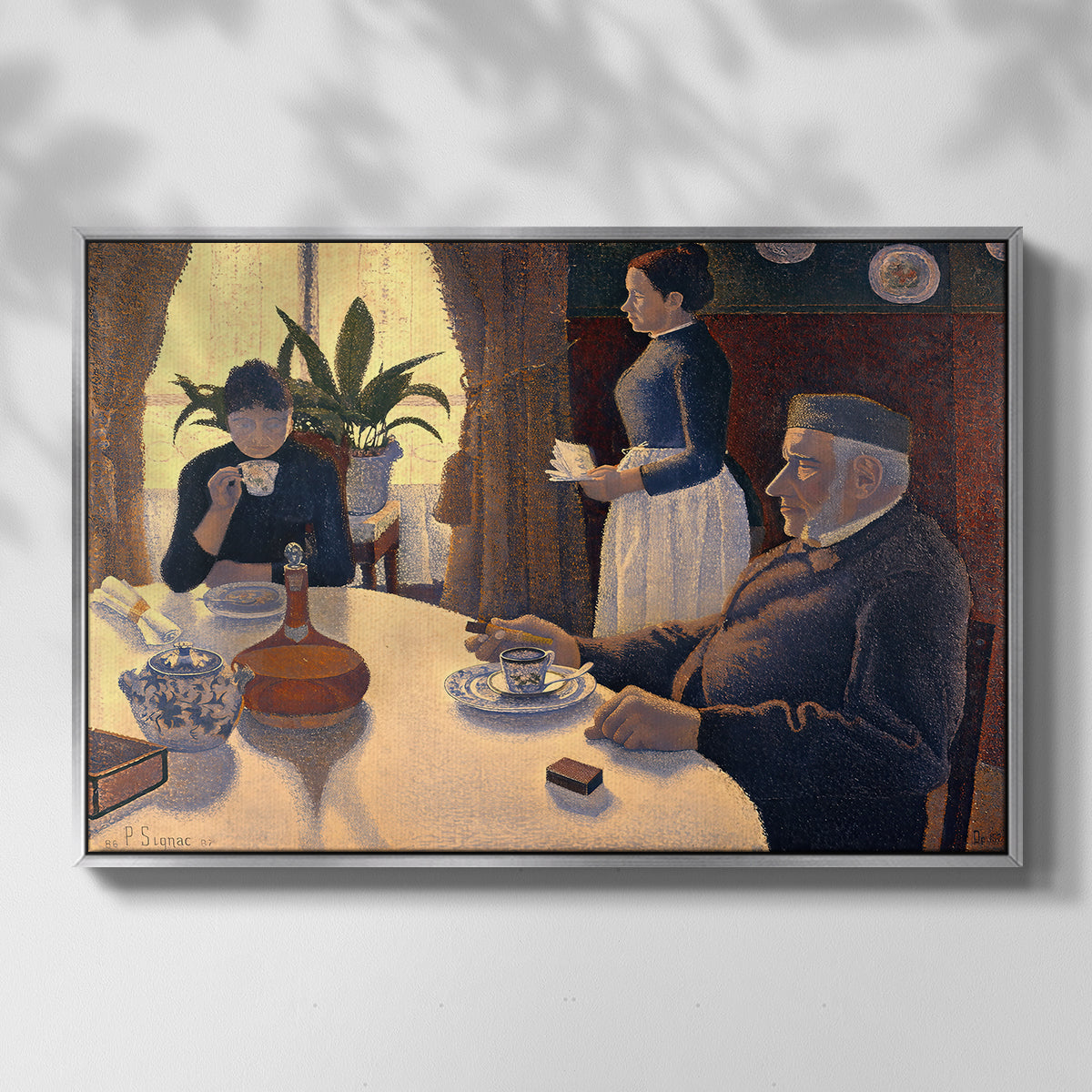 The Dining Room (Breakfast), 1886-1887 - Floater Framed Canvas Print