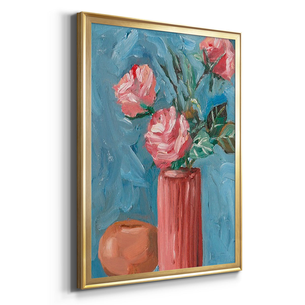 Rosa Blooms II - Modern Framed Canvas Print