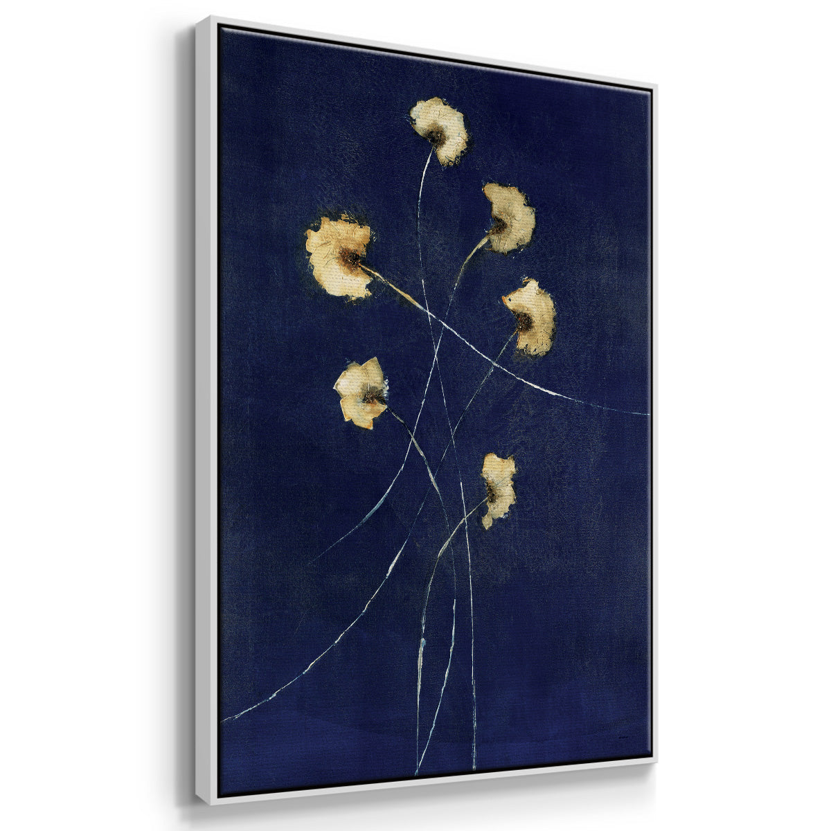 Indigo 1 - Floater Framed Canvas Print