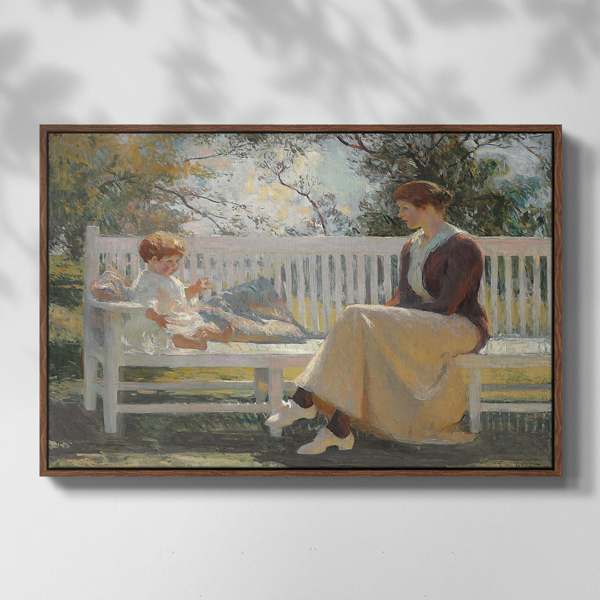 Eleanor and Benny, 1916 - Floater Framed Canvas Print