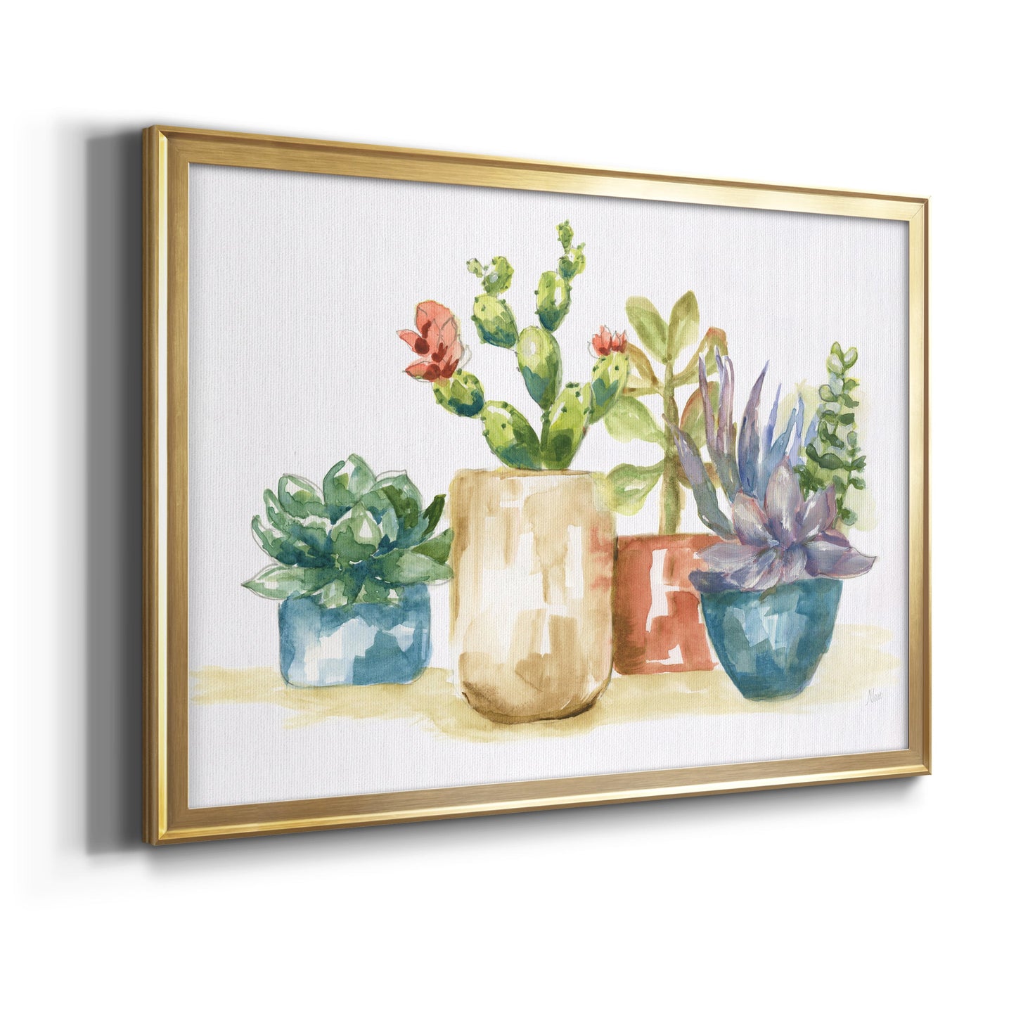 Summer Succulents I Premium Classic Framed Canvas - Ready to Hang