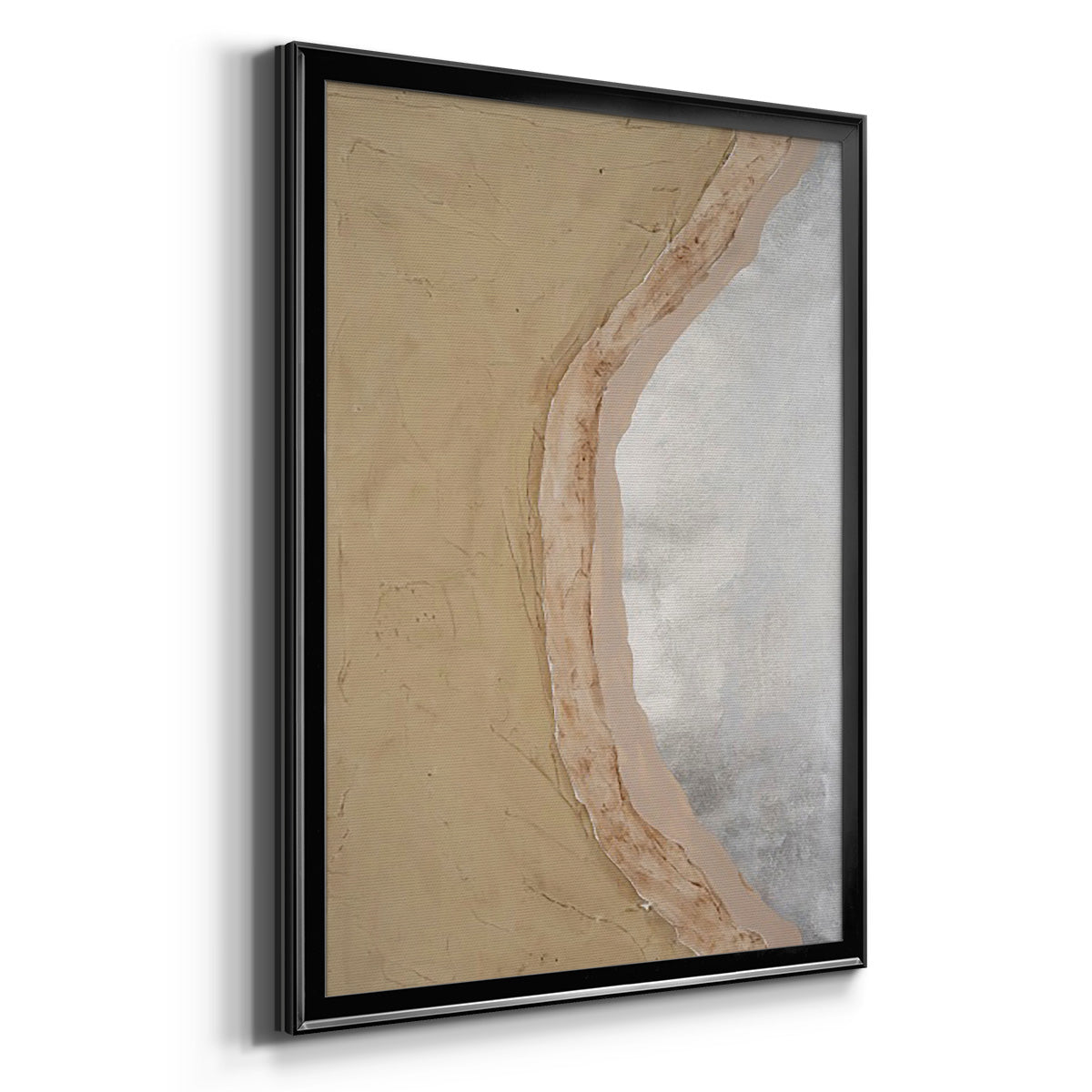 Silver Lake III - Modern Framed Canvas Print