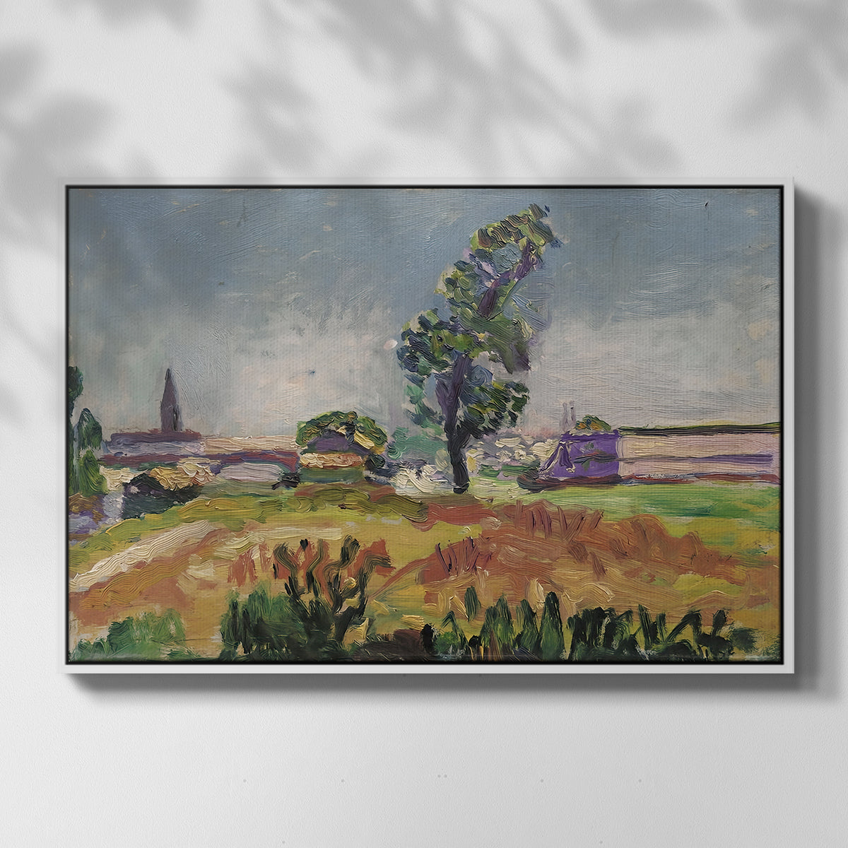 Landscape Around Toulouse, The Bridge of the Young Ladies, 1898 - Floater Framed Canvas Print