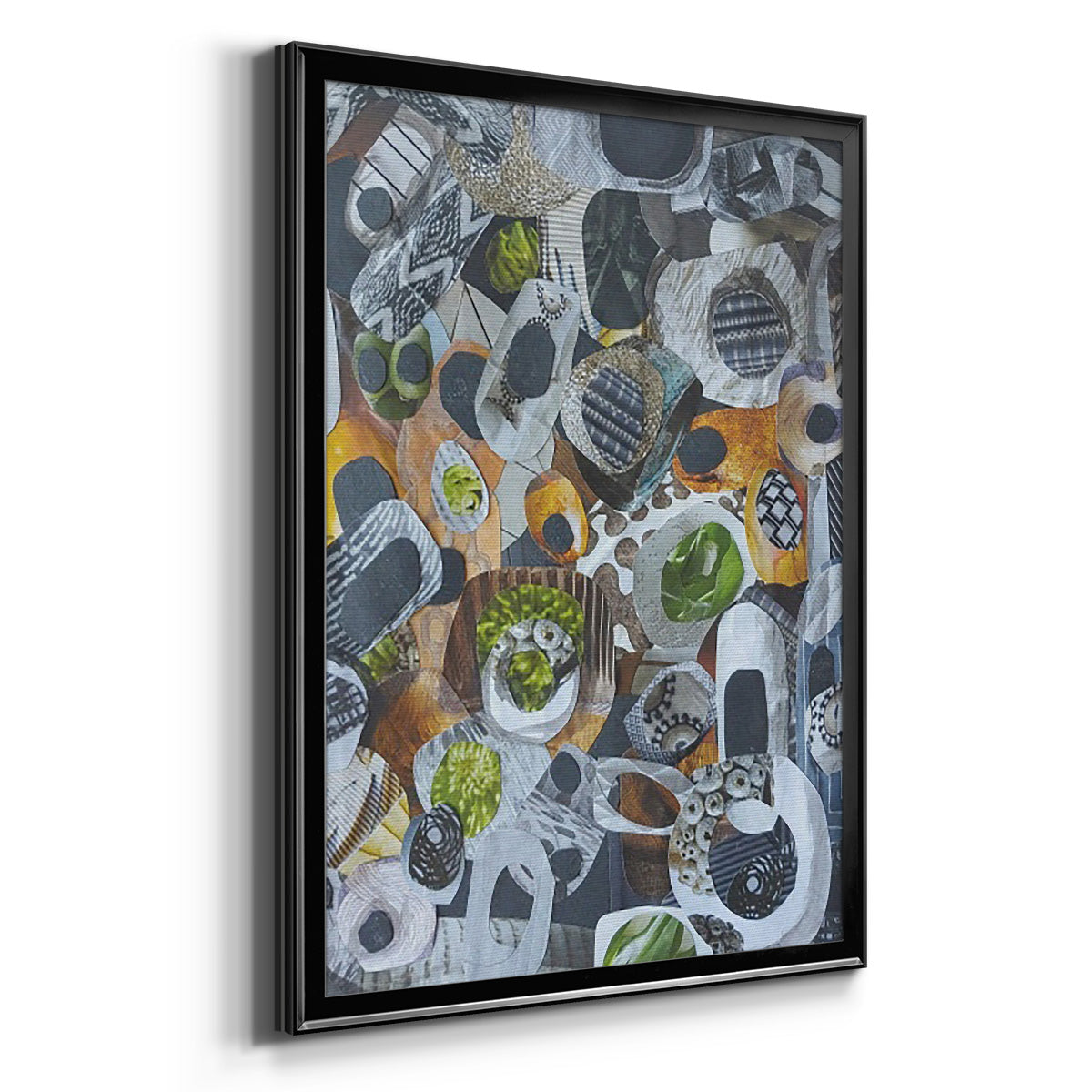 Big Sur Stones and Kelp - Modern Framed Canvas Print