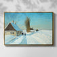Shoveling Snow on a Beautiful Winter Day, c. 1898 - Floater Framed Canvas Print