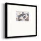 Blue Abstract Premium Framed Print Double Matboard