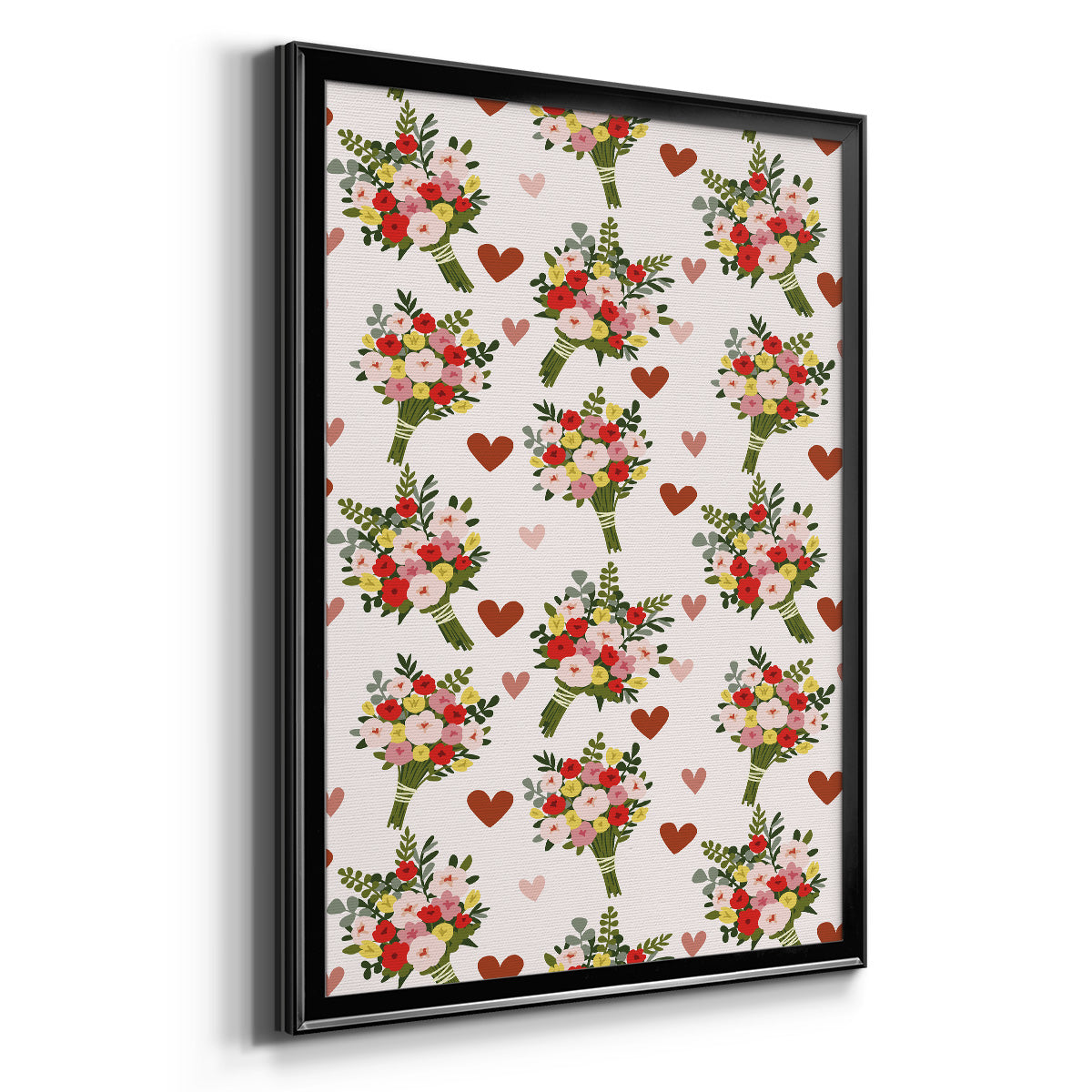 Darling Valentine Collection E - Modern Framed Canvas Print