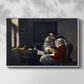 Girl Interrupted at Her Music, c. 1658-1659 - Floater Framed Canvas Print