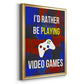 Gamer at Play III - Modern Framed Canvas Print
