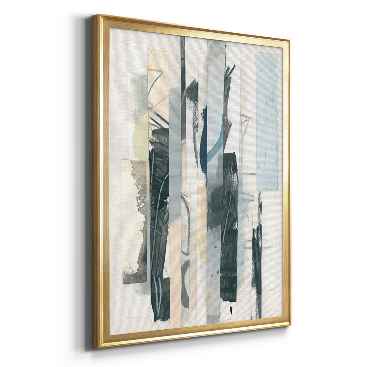 Paper Strata I - Modern Framed Canvas Print