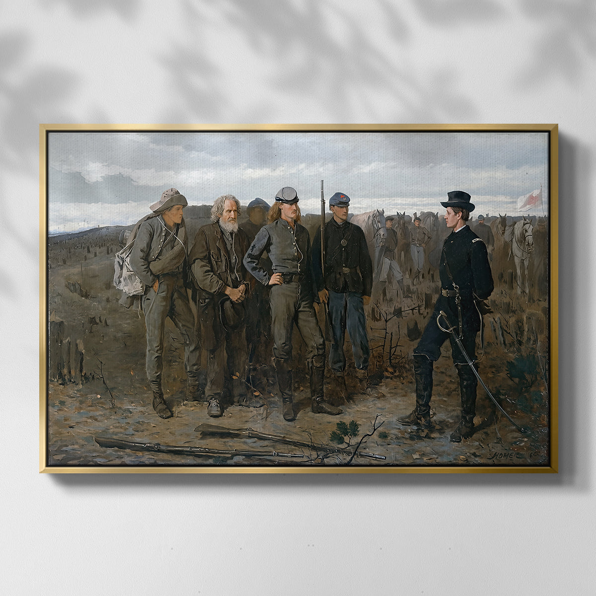 Prisoners from the Front, 1866 - Floater Framed Canvas Print