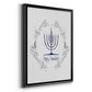 Happy Hanukkah II - Modern Framed Canvas Print