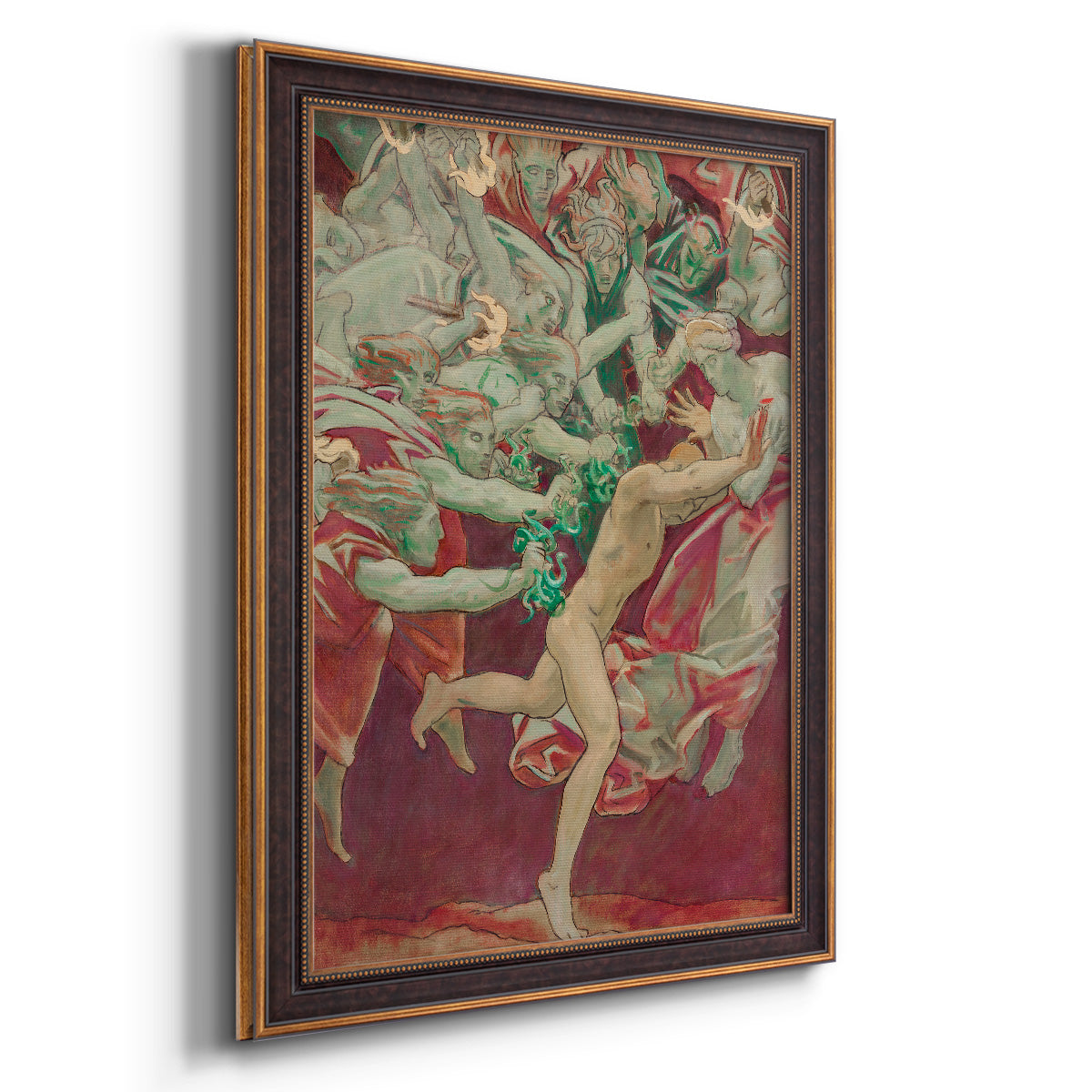 Orestes and the Furies - Ornate Framed Canvas Print