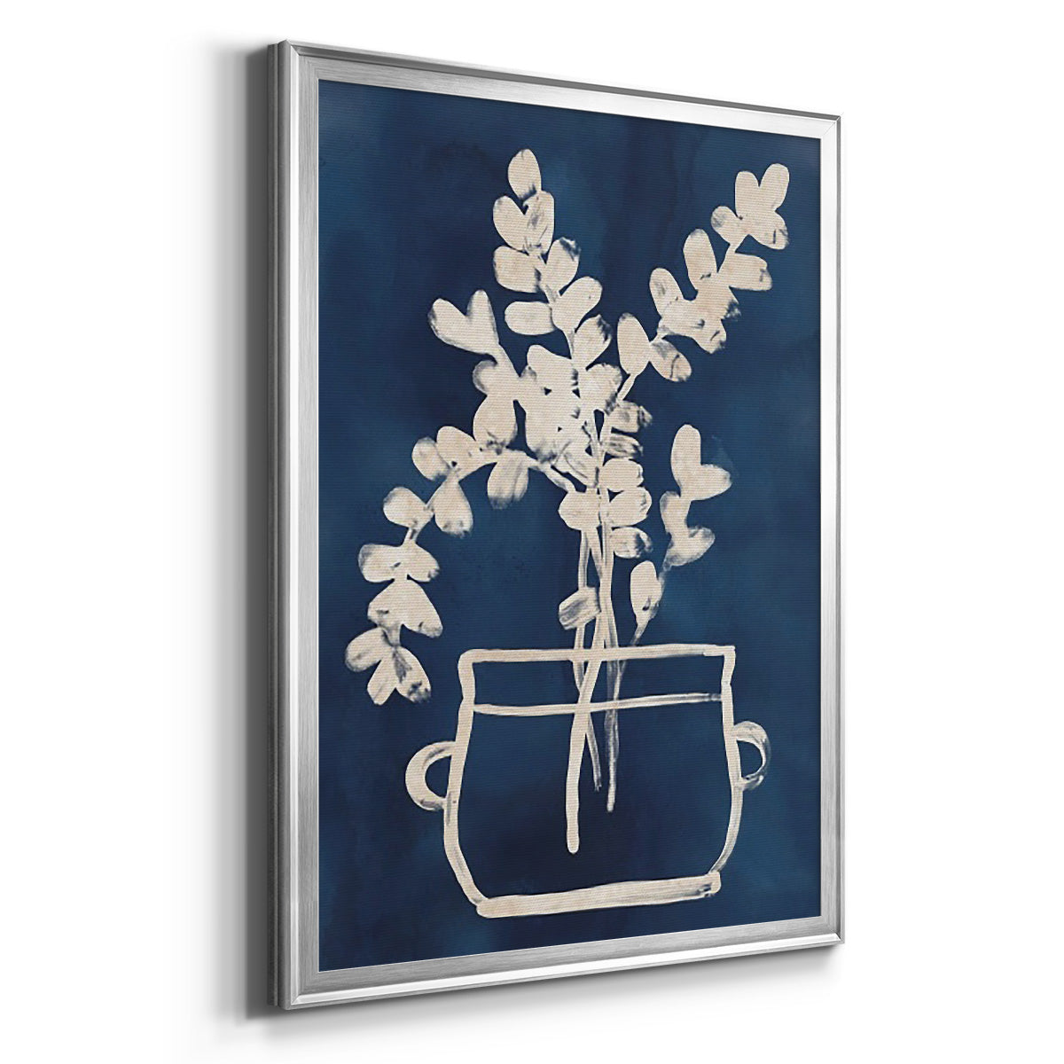 Vessel on Indigo I - Modern Framed Canvas Print