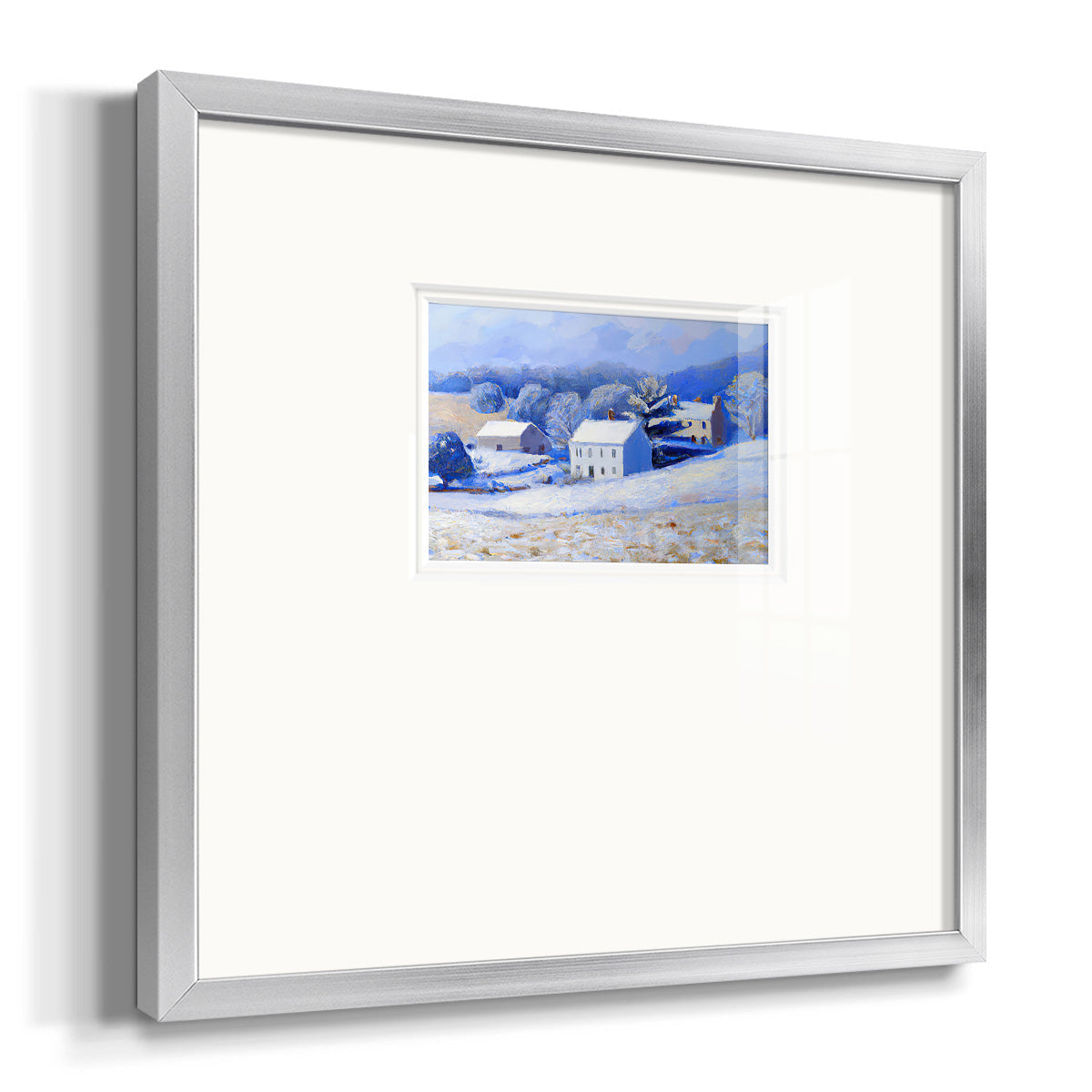 Snow Barn vI Premium Framed Print Double Matboard